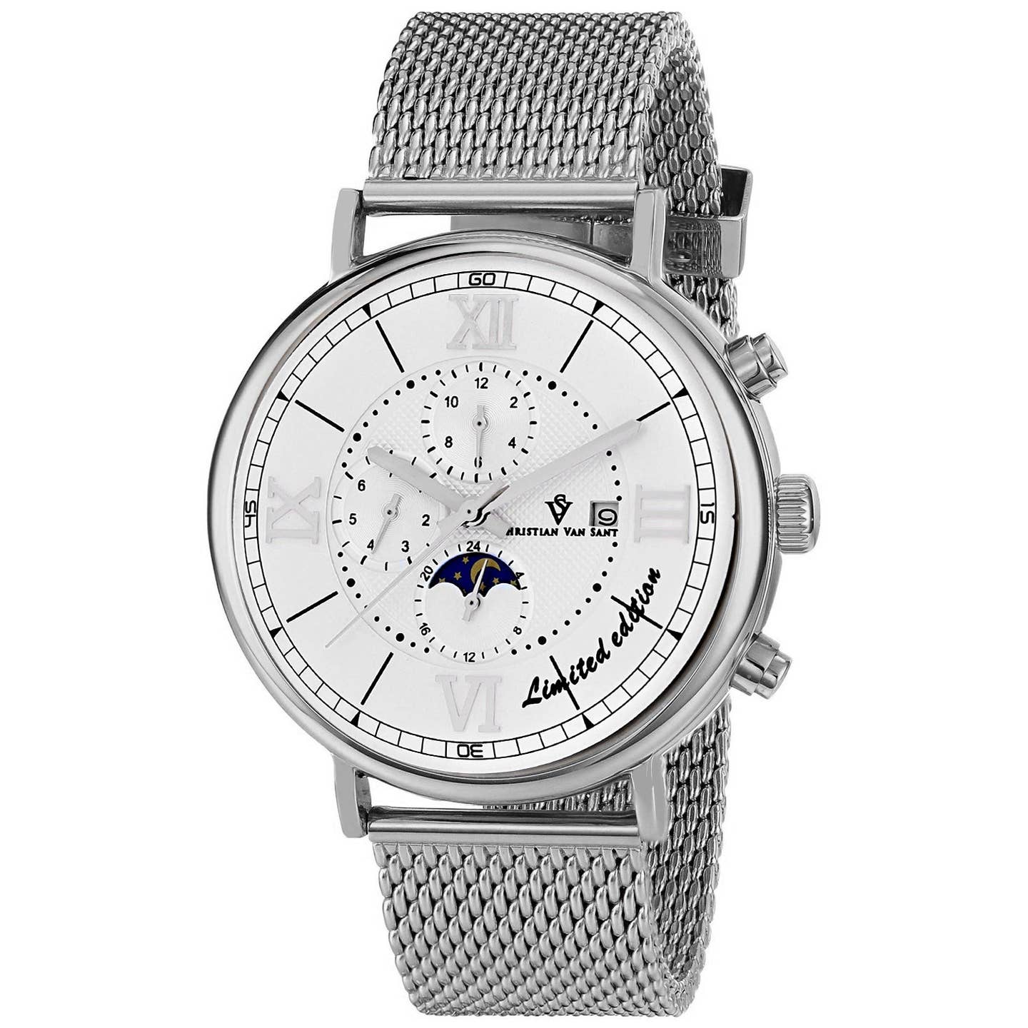 Christian Van Sant Somptueuse Men's Automatic Watch, White Dial