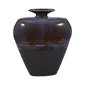 Decorative Vase - Black Ceramic Small Flared Rim, 15 in.