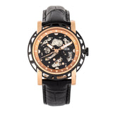 Reign Stavros Men's Automatic Skeleton Leather Watch