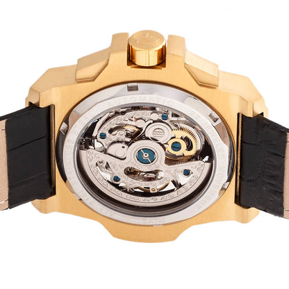 Reign Commodus Men's Automatic Skeleton Leather Watch