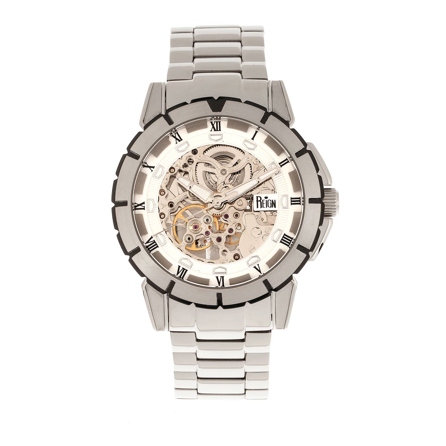 Reign Philippe Men's Automatic Skeleton Bracelet Watch