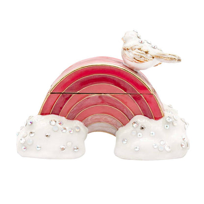 Jay Strongwater Rowan Pink Rainbow Decorative Box