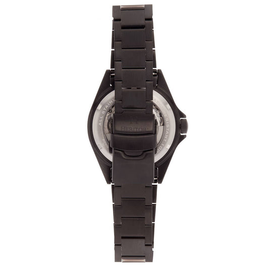 Heritor Calder Men's Automatic Date Bracelet Watch, Black