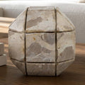 Decorative Object - Ivory Marble Geometric Sphere, 6 in.