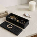 Decorative Box - Black Wood Sculptural with Lid, 18 in.
