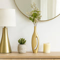 Decorative Vase - Champagne Metal Elongated Form, 23 in.