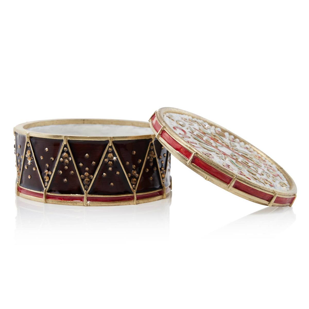 Jay Strongwater Sgt. Pepper's Decorative Box, Gold Heart Crystal Enamel Gold-Finished