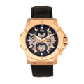 Reign Commodus Men's Automatic Skeleton Leather Watch