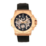 Reign Commodus Men's Automatic Skeleton Leather Watch