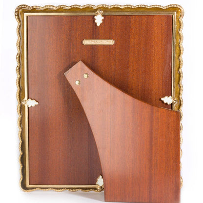 Jay Strongwater Liam Braided 8" x 10" Enamel Gold-Finished Picture Frame