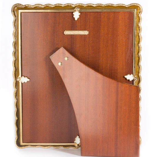 Jay Strongwater Liam Braided 8" x 10" Enamel Gold-Finished Picture Frame