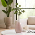 Decorative Vase - White Ceramic Gradient Glaze, 19 in.