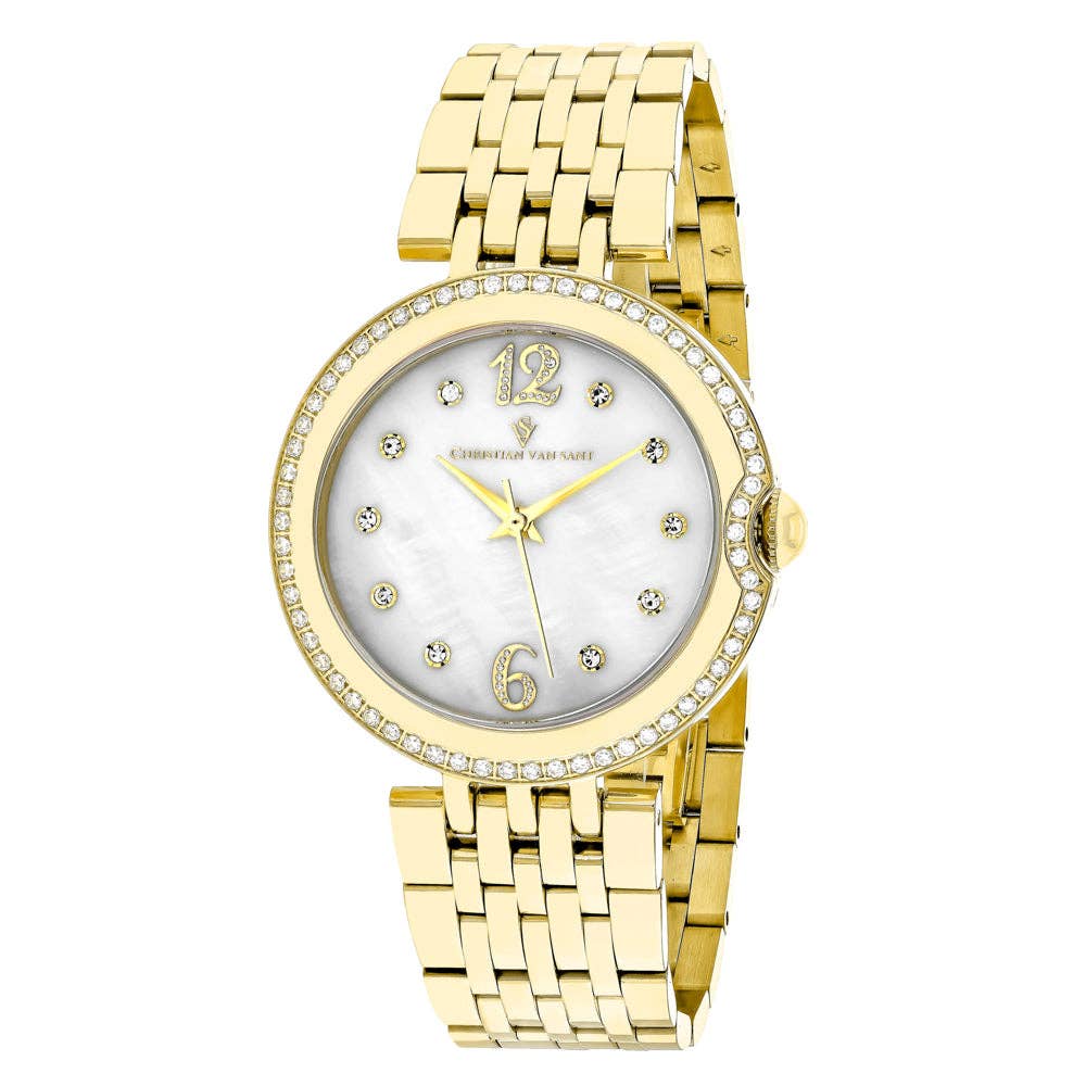 Christian Van Sant Jasmine Women's Quartz Watch, Mother-of-Pearl Dial