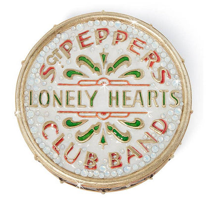 Jay Strongwater Sgt. Pepper's Decorative Box, Gold Heart Crystal Enamel Gold-Finished