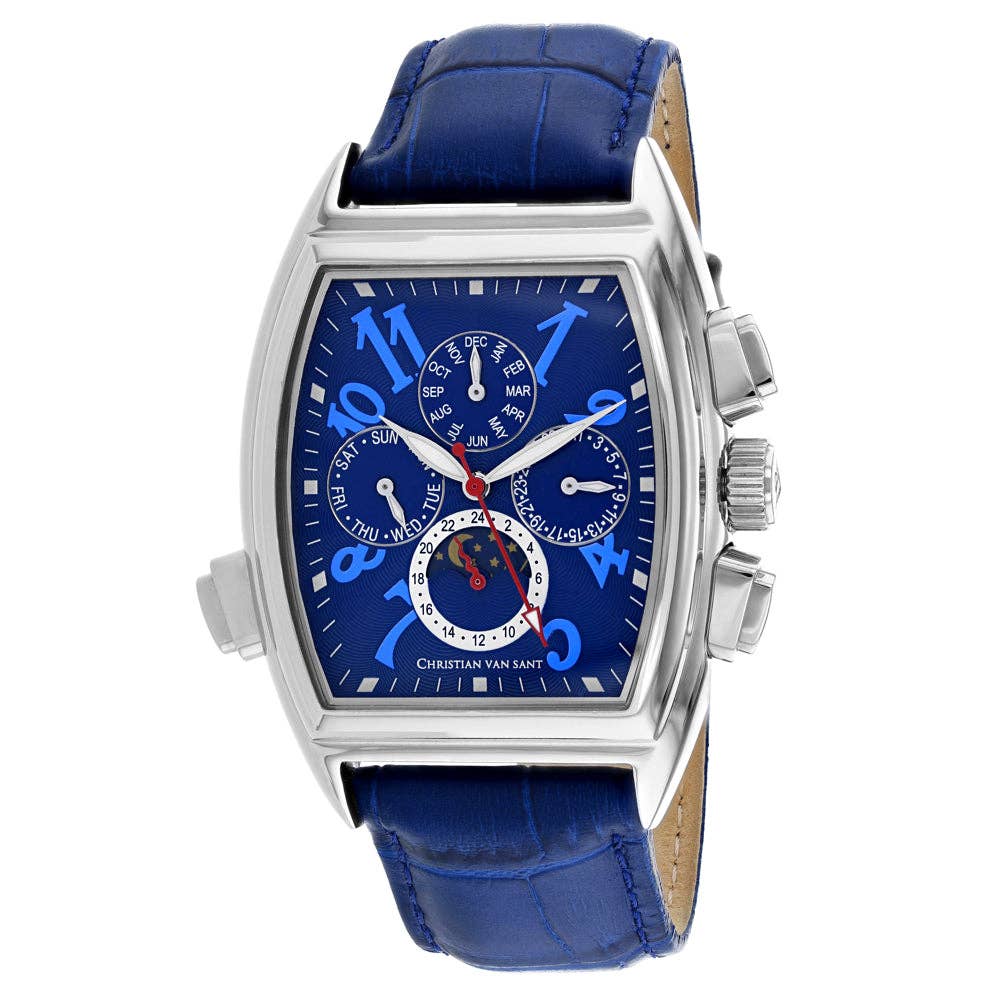 Christian Van Sant Grandeur Men's Automatic Watch, Blue Dial