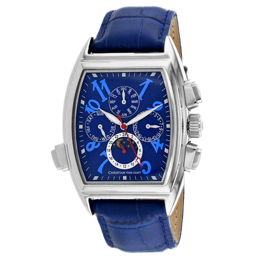 Christian Van Sant Grandeur Men's Automatic Watch, Blue Dial