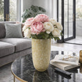 Decorative Vase - Green Glass Modern Handcrafted, 12 in.