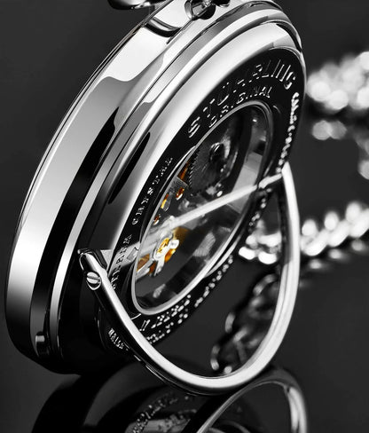 Stuhrling Original Vintage Men's Hand-Wind Pocket Skeleton Watch, 47mm, Style ZM7UM