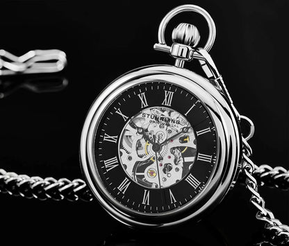 Stuhrling Original Vintage Men's Hand-Wind Pocket Skeleton Watch, 47mm, Style ZM7UM