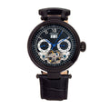 Authentic Heritor Ganzi Men's Automatic Semi-Skeleton Leather Watch, Style HERHR3307