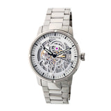 Authentic Heritor Ryder Men's Automatic Skeleton Bracelet Watch, Silver