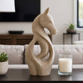 Decorative Sculpture - Brown Quartz Resin Horse, 15 in.