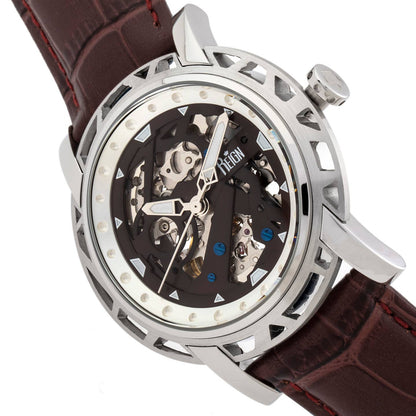 Reign Stavros Men's Automatic Skeleton Leather Watch
