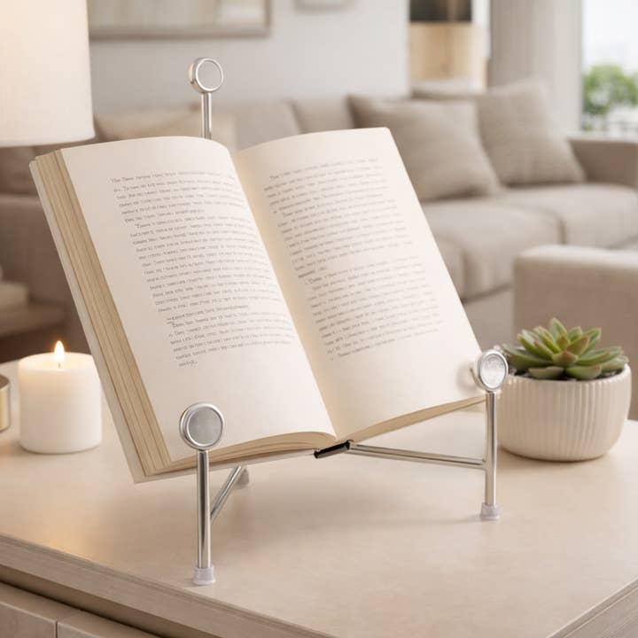 Decorative Object - Silver Metal Acrylic Easel Stand, 13 in.
