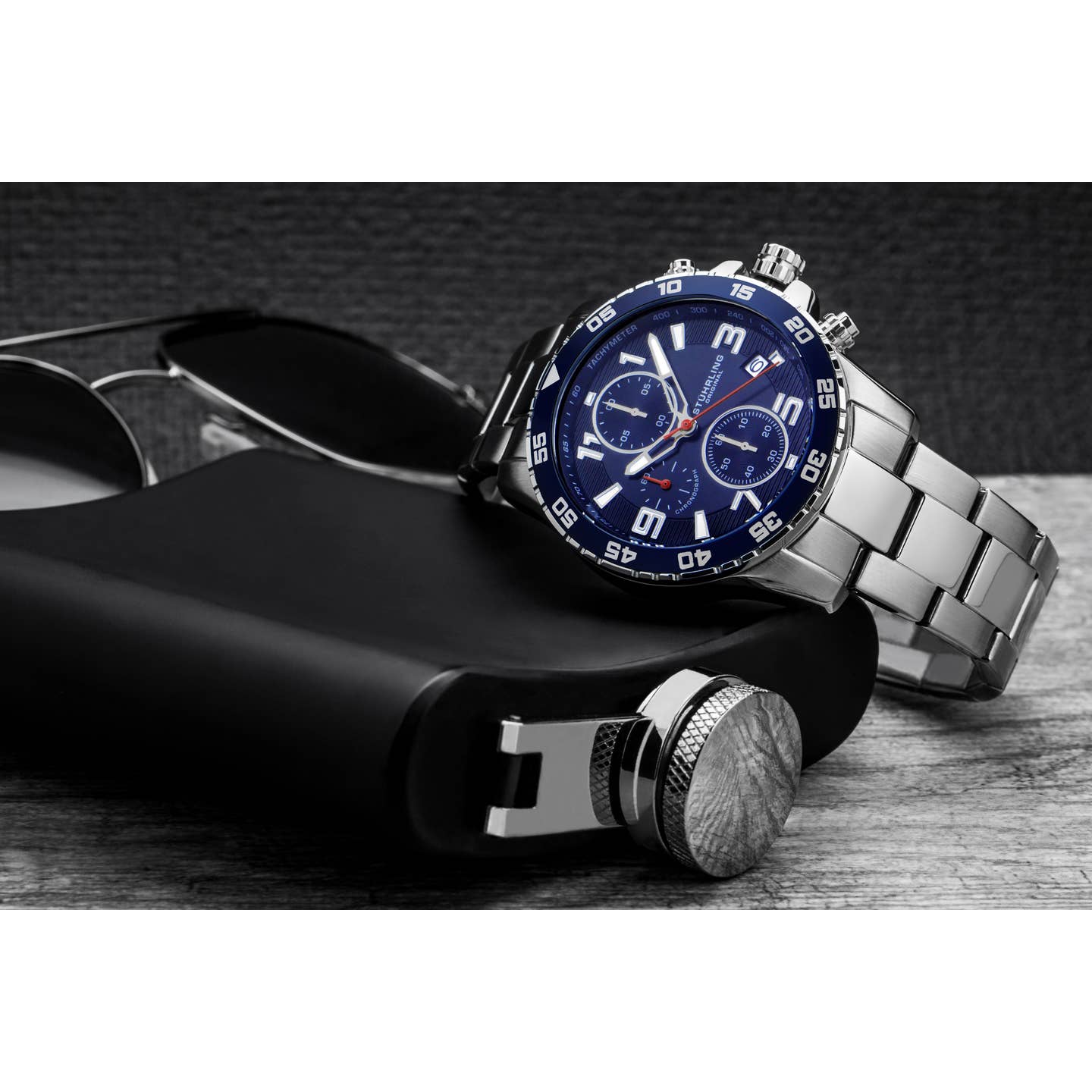 Stuhrling Original Concorso Men's Quartz Chronograph Watch, 40mm