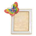 Jay Strongwater Nova Butterfly 3" x 4" Crystal Enamel Picture Frame, Rainbow