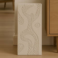 Sculpture - Ivory Wood Carved Plaster Pedestal, 24 in.