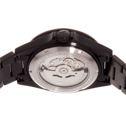 Heritor Calder Men's Automatic Date Bracelet Watch, Black