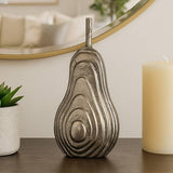 Decorative Sculpture - Gold Aluminum Modern Pear, 8 in.
