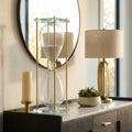 Decorative Object - White/Gold Medium Hourglass, 24 in.