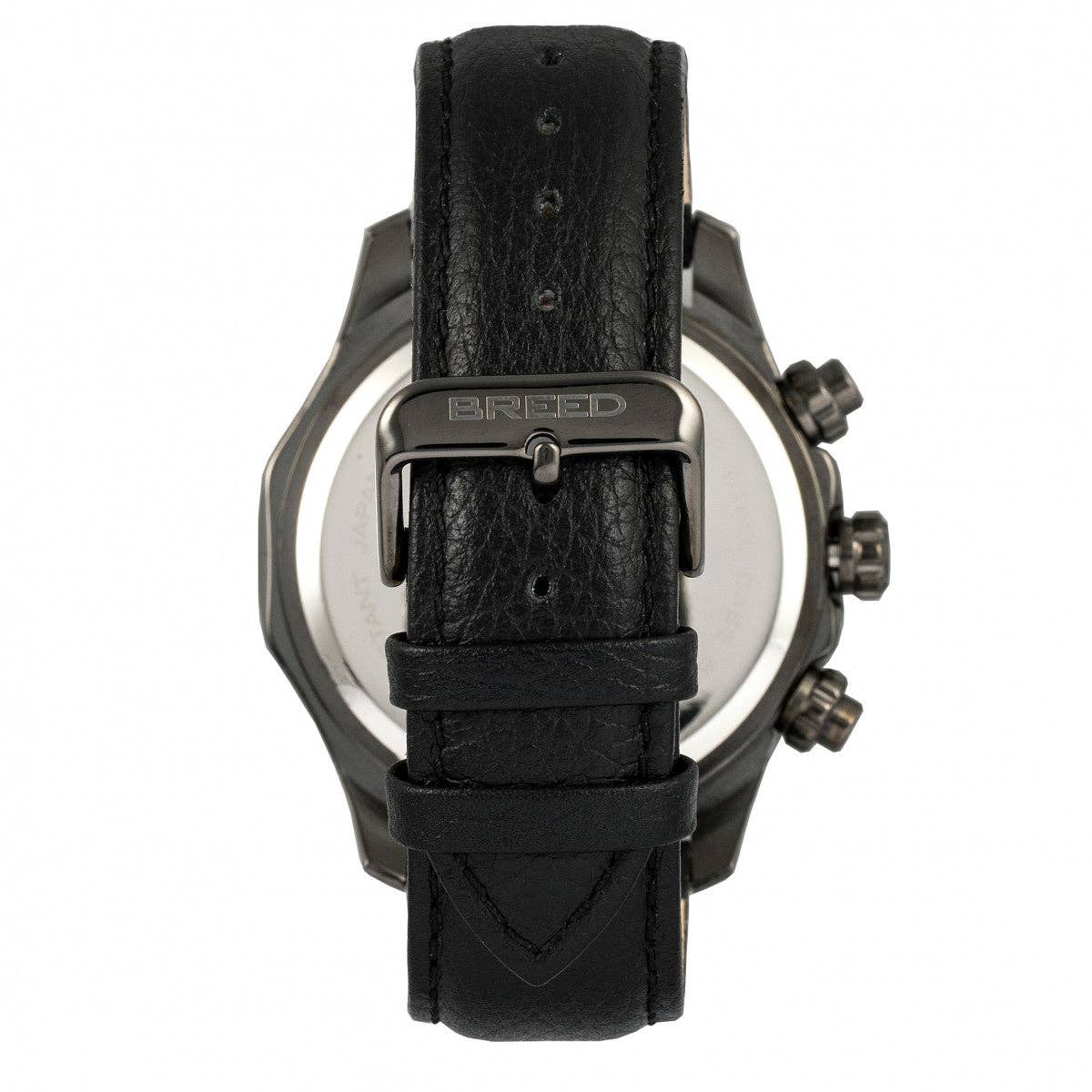 Breed Lacroix Men's Quartz Chronograph Leather Watch