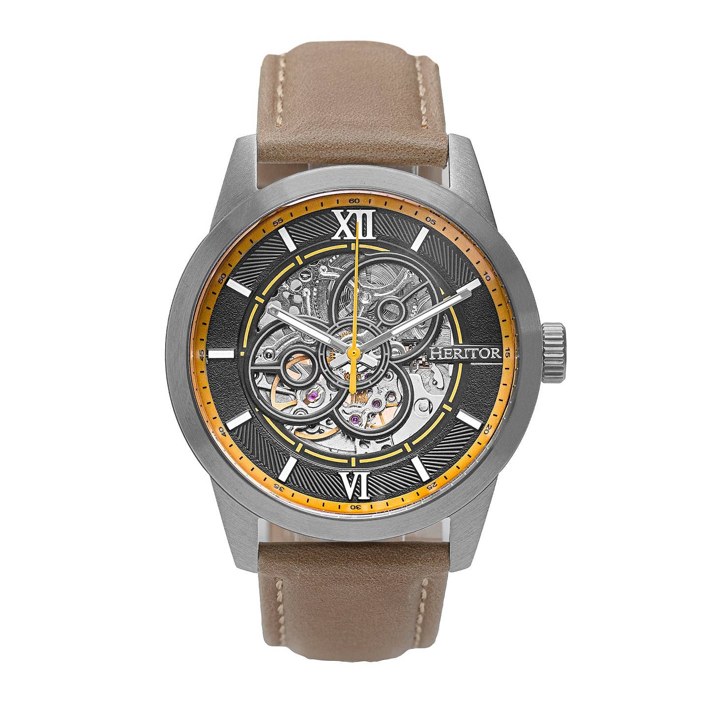 Heritor Jonas Men's Automatic Skeleton Leather Watch, Style HERHR9505