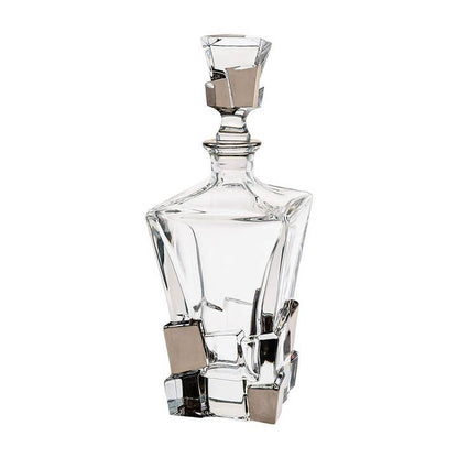 Barski Crack Lead-free crystal Whiskey Decanter, 28 oz.