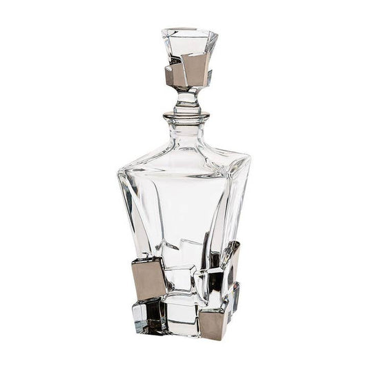Barski Crack Lead-free crystal Whiskey Decanter, 28 oz.