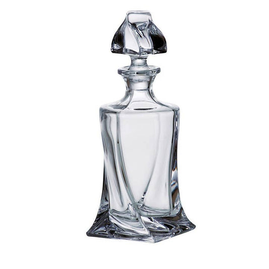 Barski Quadro Crystal Liquor Decanter, 17 oz.