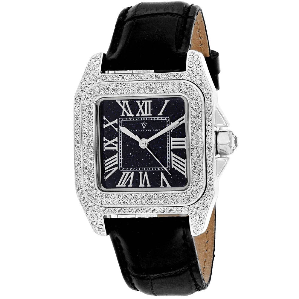 Christian Van Sant Radieuse Women's Quartz Watch, Black Dial