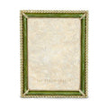 Jay Strongwater Lucas Stone Edge 5" x 7" Crystal Enamel Picture Frame, Leaf Green