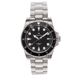Authentic Heritor Luciano Men's Automatic Diver Date Bracelet Watch, Black