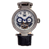 Authentic Heritor Ganzi Men's Automatic Semi-Skeleton Leather Watch, Style HERHR3301