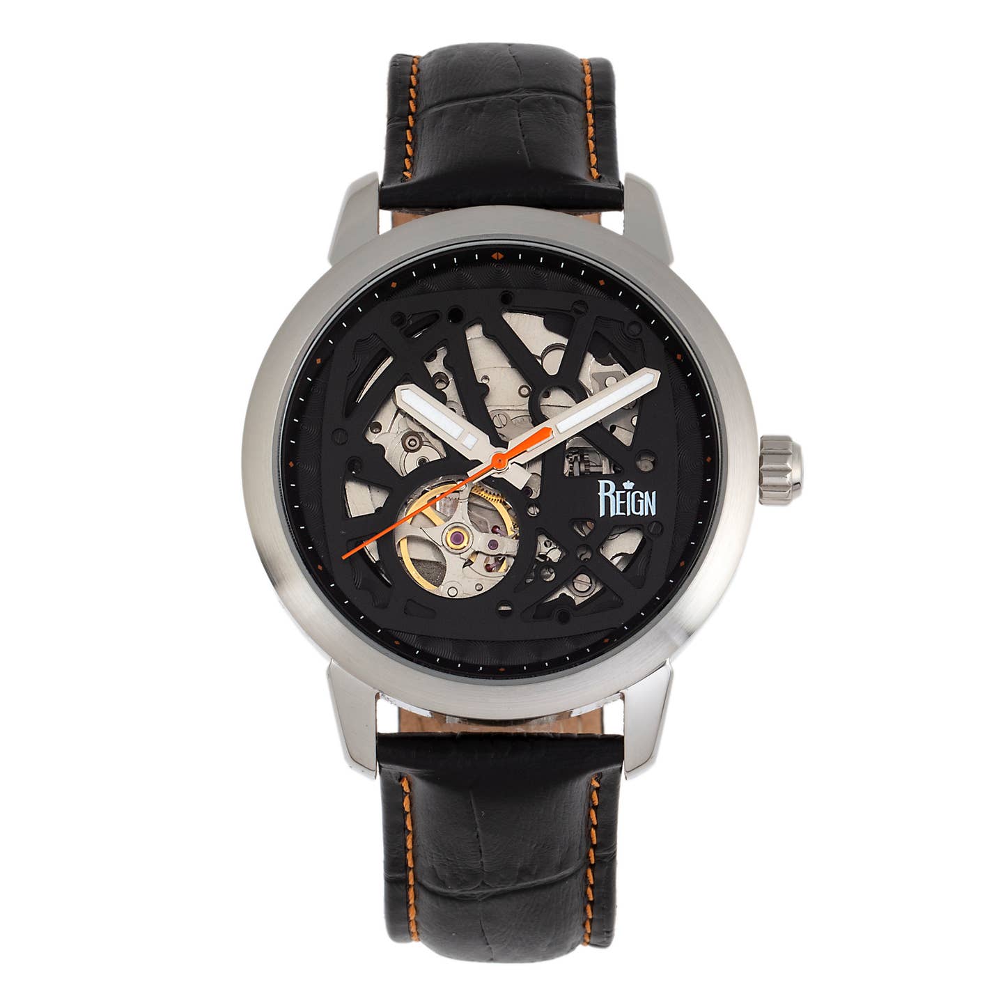 Reign Rudolf Men's Automatic Skeleton Leather Watch