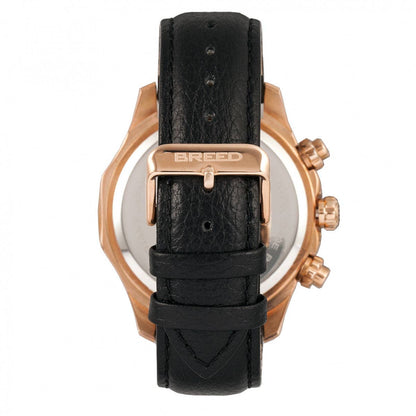 Breed Lacroix Men's Quartz Chronograph Leather Watch