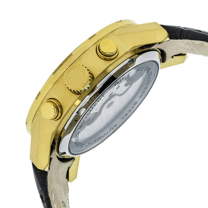 Heritor Hannibal Men's Automatic Semi-Skeleton Leather Watch, Style HERHR4103