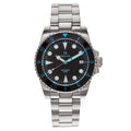 Authentic Heritor Luciano Men's Automatic Diver Date Bracelet Watch, Black/Blue