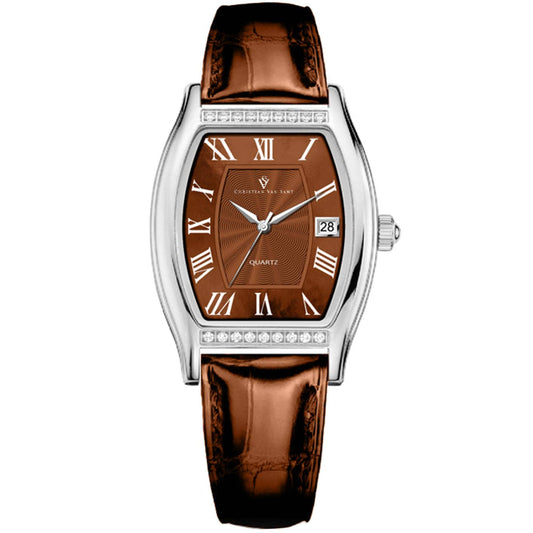 Christian Van Sant Gemma Women's Quartz Watch, Brown Dial