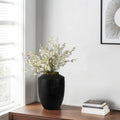 Decorative Vase - Black Ceramic Small Matte Finish, 19 in.