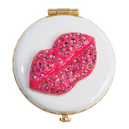 Jay Strongwater Monroe Lip Compact Mirror